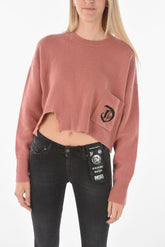 crew-neck M-IDAHI cropped sweater with breast pocket